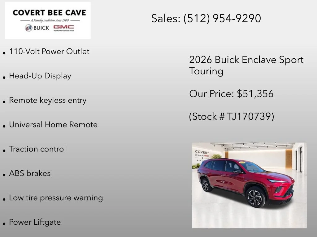 New 2026 Cherry Red Tintcoat Buick Sport Touring image 19