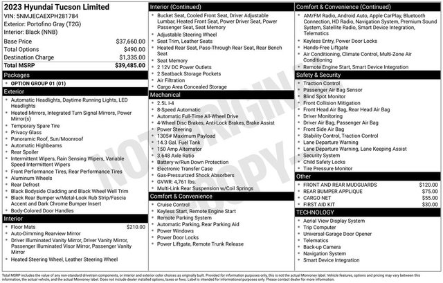2023 Hyundai Tucson Limited