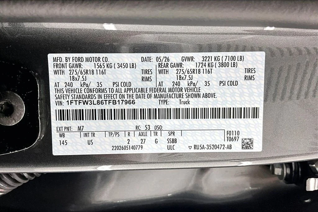 New 2026 Gray Metallic Ford XLT image 8
