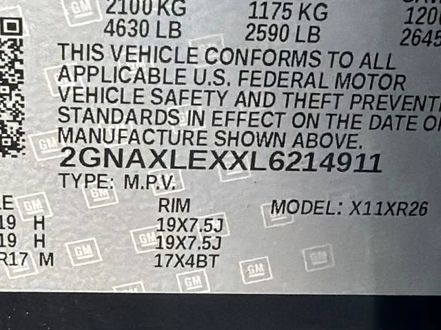 Used 2020 MOSAIC BLACK METALLIC Chevrolet LT image 34