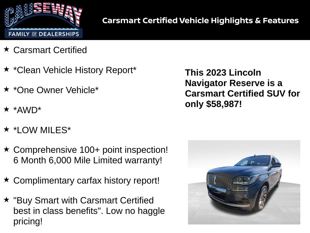 Certified Used 2023 Blue Metallic Lincoln Reserve image 2