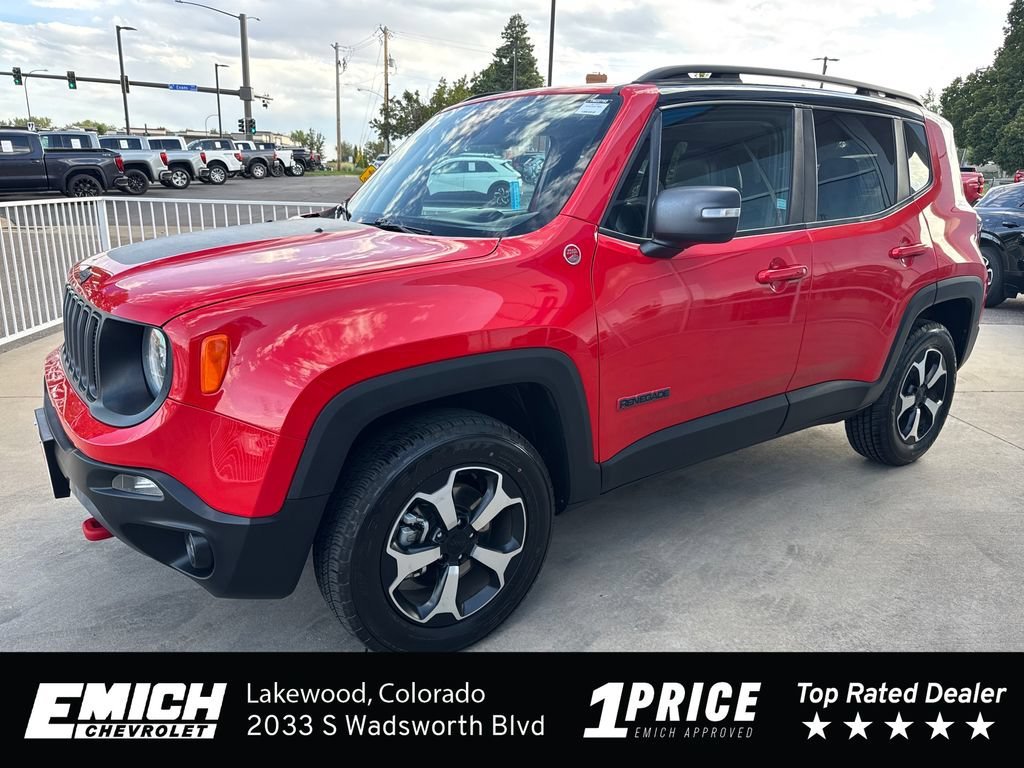 Used 2021 Colorado Red Clearcoat Jeep Trailhawk image 1