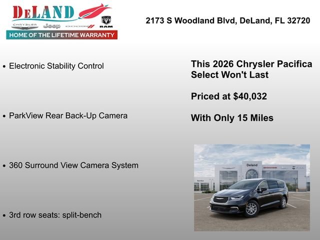 New 2026 Diamond Black Crystal Pearl-Coat Exterior Paint Chrysler Select image 12