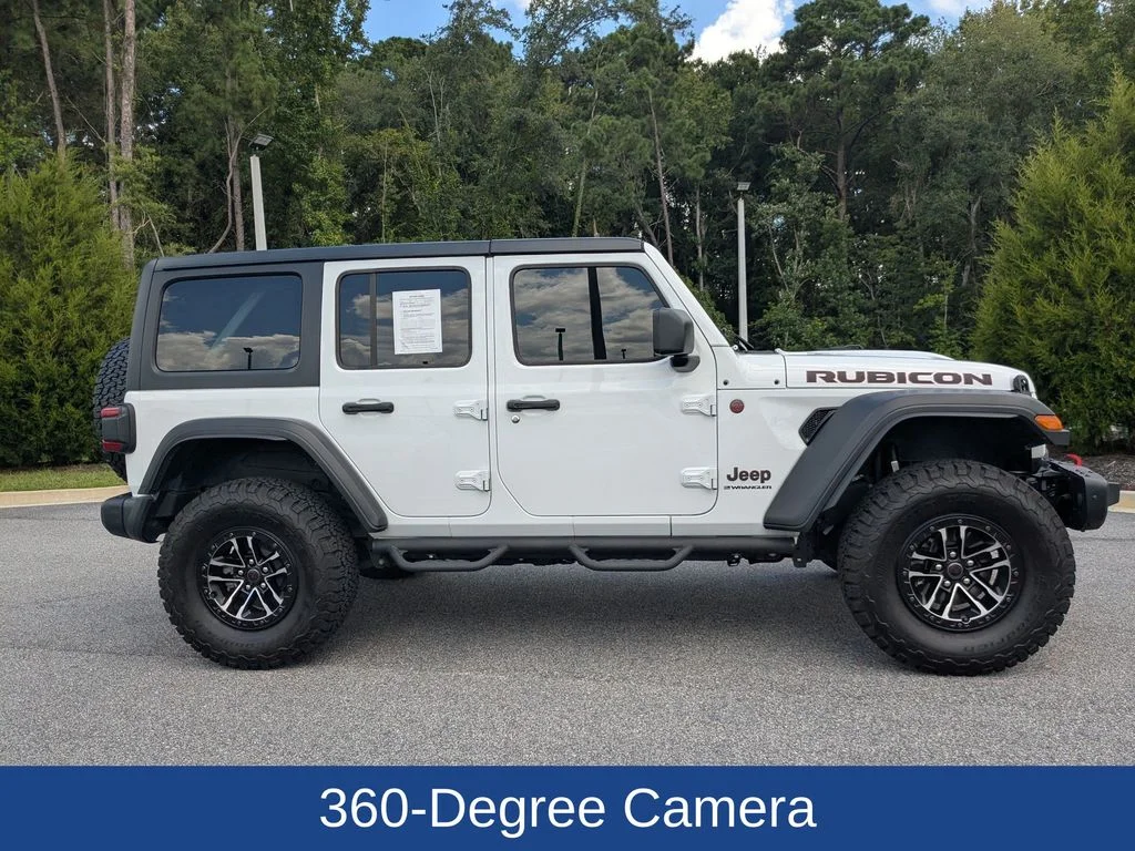 Used 2024 Bright White Clearcoat Jeep Rubicon image 3