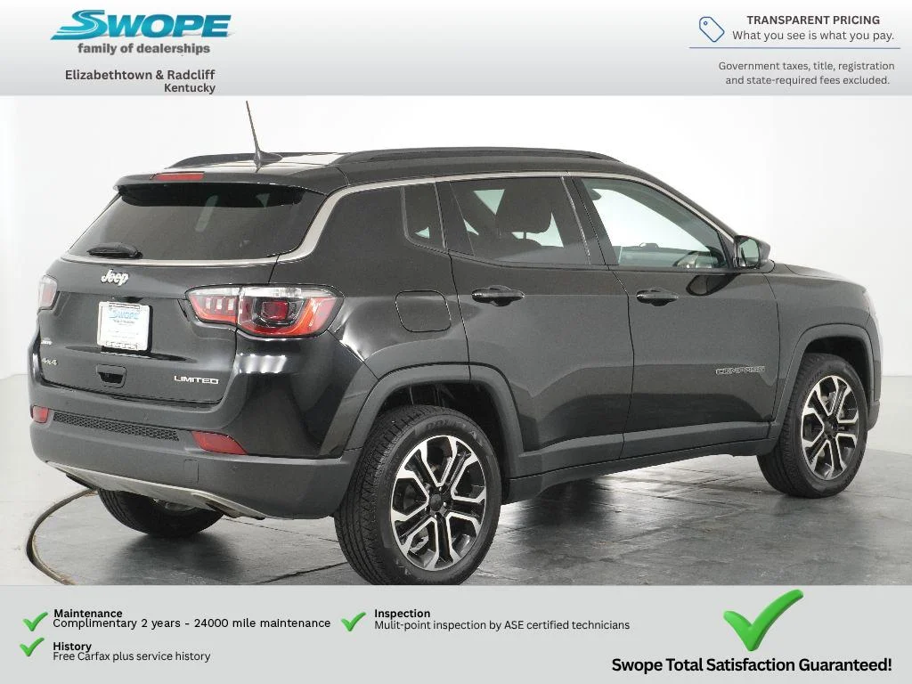 Certified Used 2023 Diamond Black Crystal Pearlcoat Jeep Limited image 3