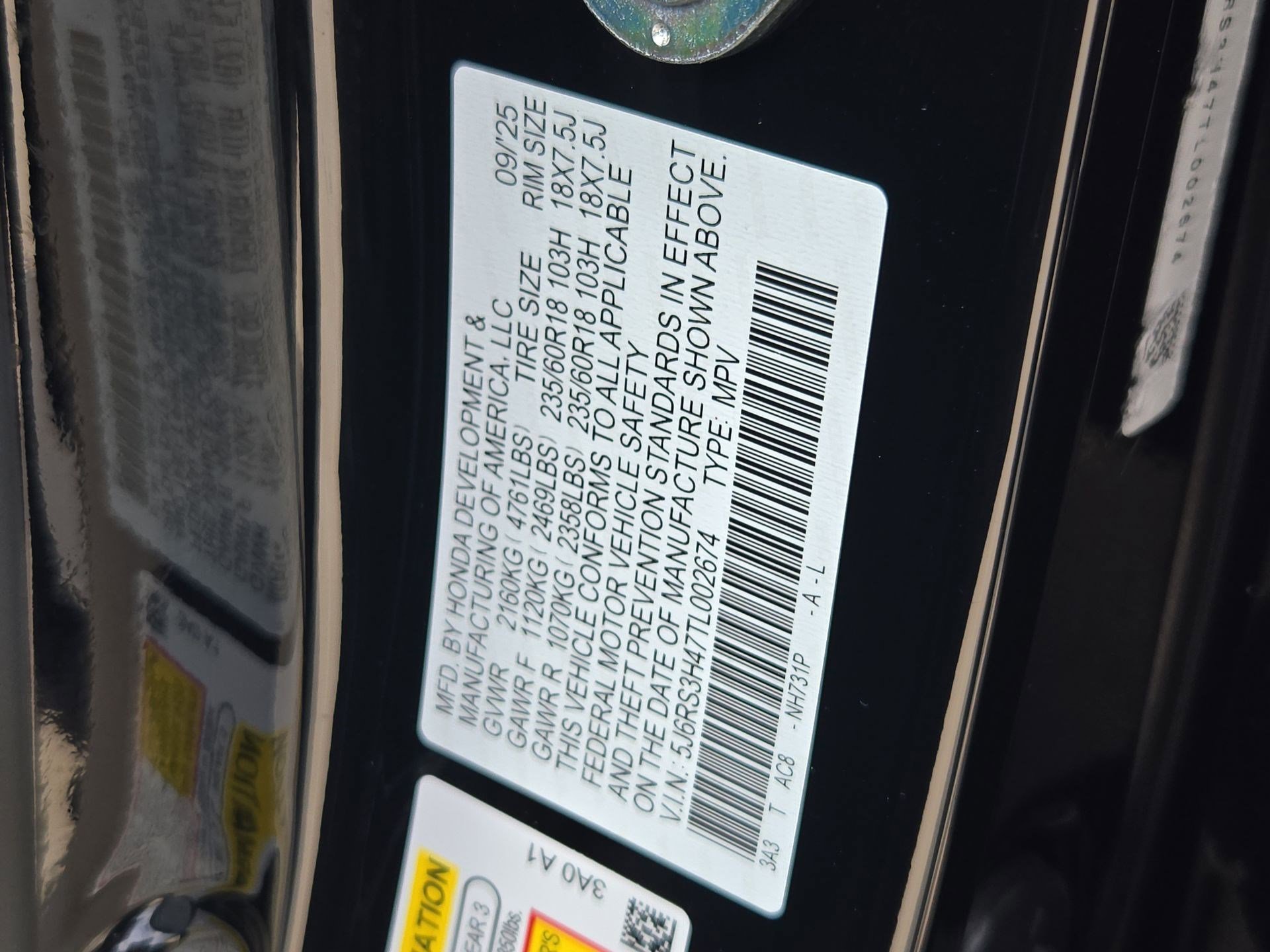 Certified Used 2026 Crystal Black Pearl Honda 2WD EX image 33