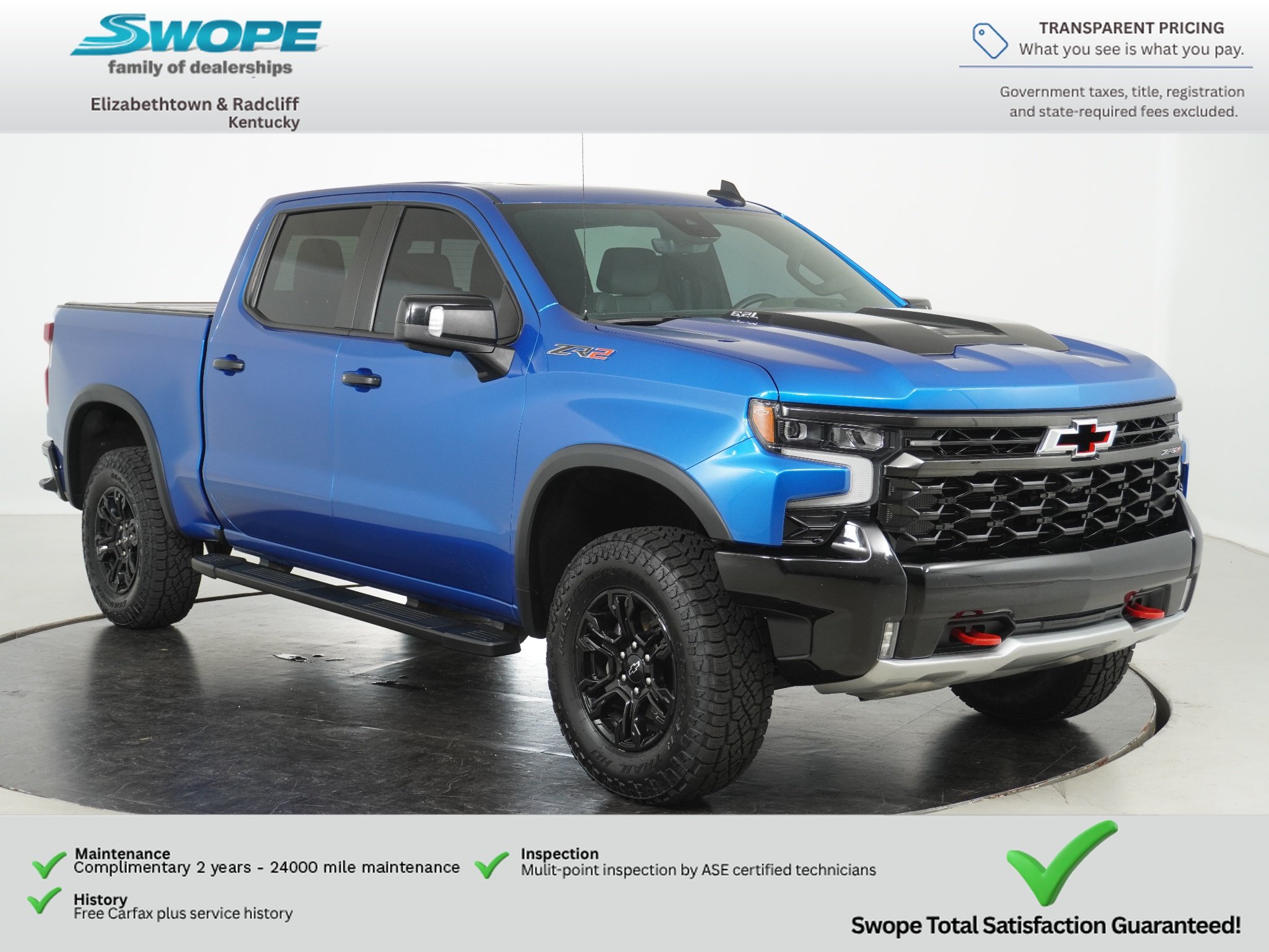 Used 2022 Glacier Blue Metallic Chevrolet ZR2 image 1