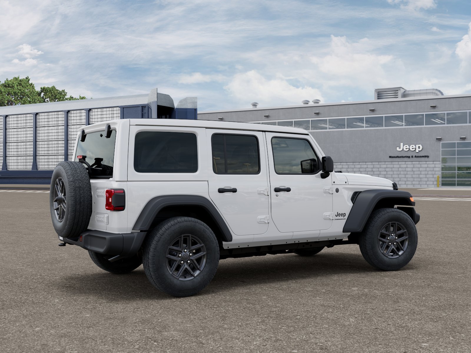 New 2026 Bright White Clear-Coat Exterior Paint Jeep Sport S image 2