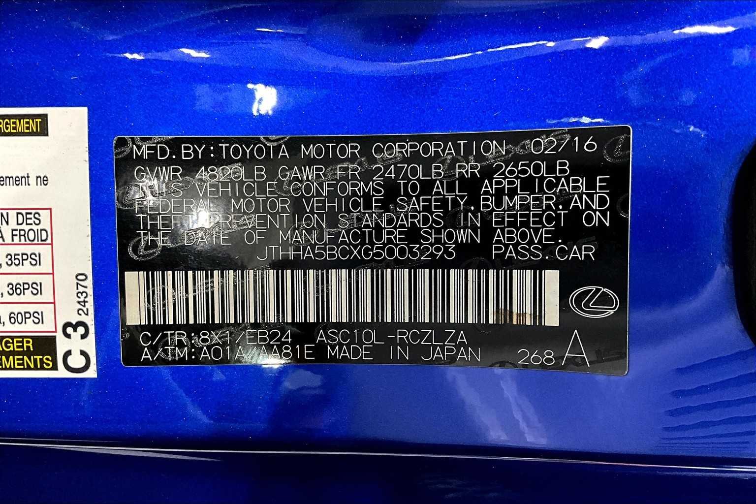 Used 2016 Ultrasonic Blue Mica 2.0 Lexus  image 32