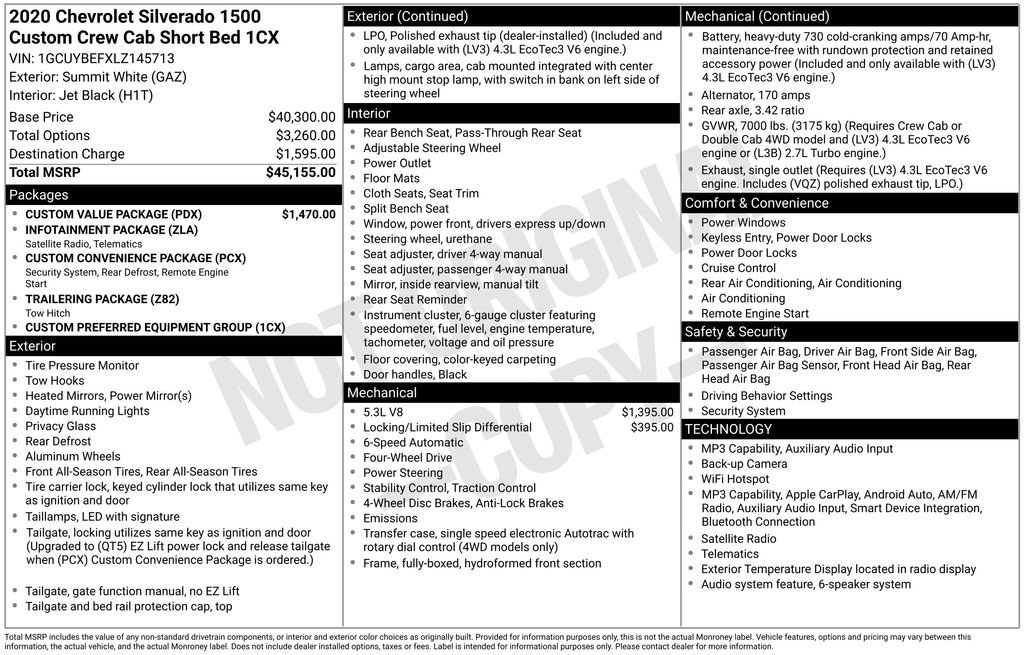 Used 2020 White Chevrolet Custom image 25