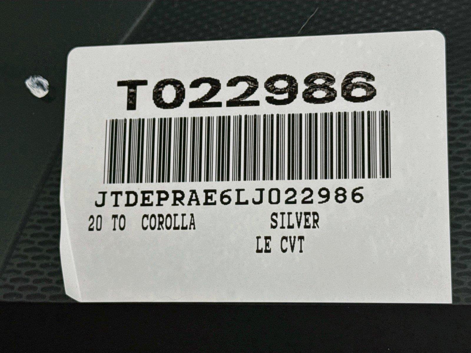 Used 2020 Celestite Gray Metallic Toyota LE image 38