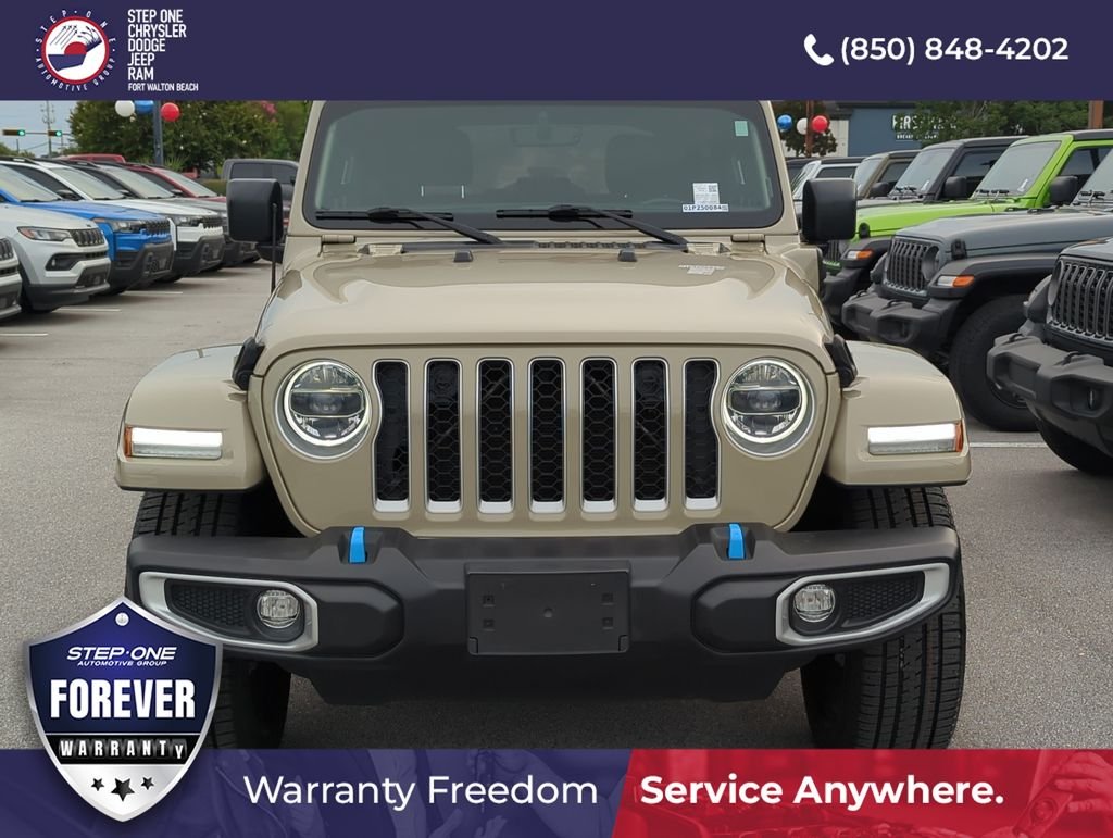 Used 2022 Beige Jeep Unlimited Sahara 4xe image 9