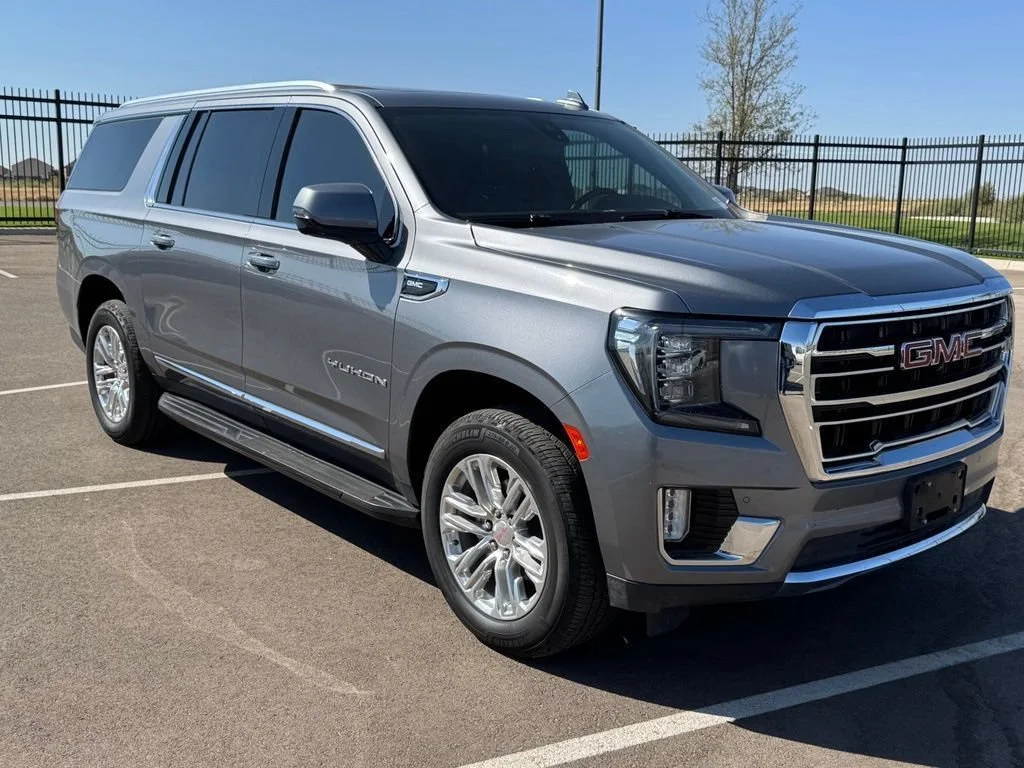 Used 2021 SATIN STEEL METALLIC GMC SLT image 7