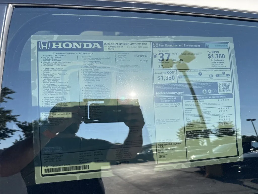 New 2026 Platinum White Pearl Honda Sport Touring image 11