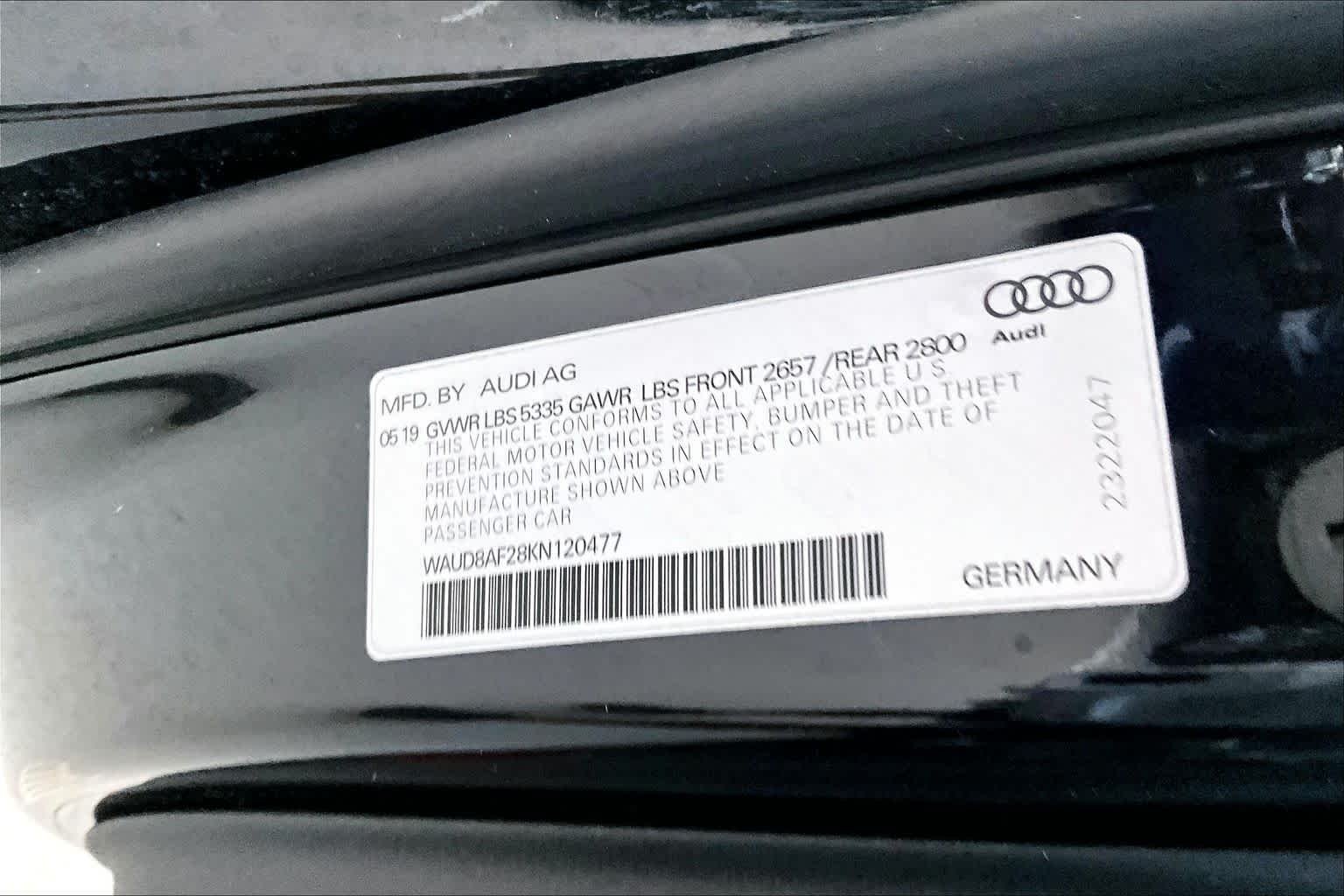 Used 2019 Mythos Black Metallic Audi Premium image 35