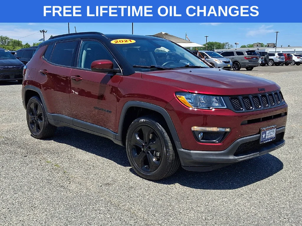 Used 2021 Velvet Red Pearlcoat Jeep Altitude image 1