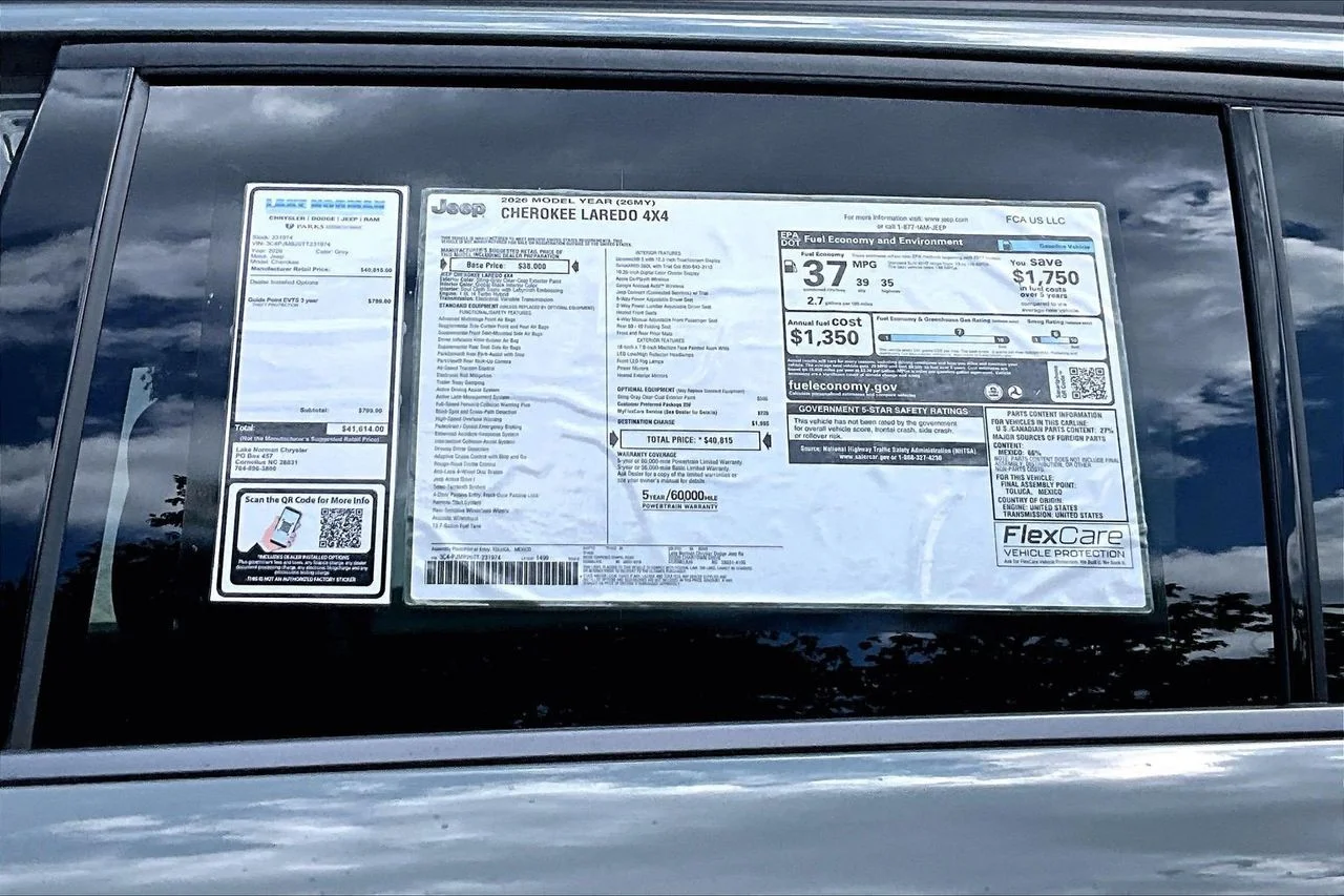 New 2026 Sting-Gray Clearcoat Jeep Laredo image 35