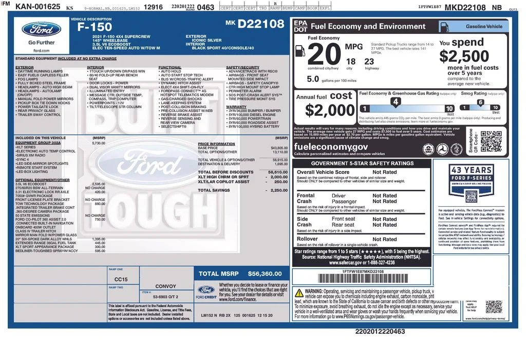Certified Used 2021 Iconic Silver Metallic Ford XLT image 2