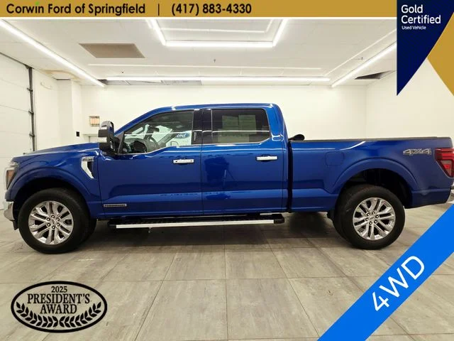 Certified Used 2024 Atlas Blue Metallic Ford Lariat image 2