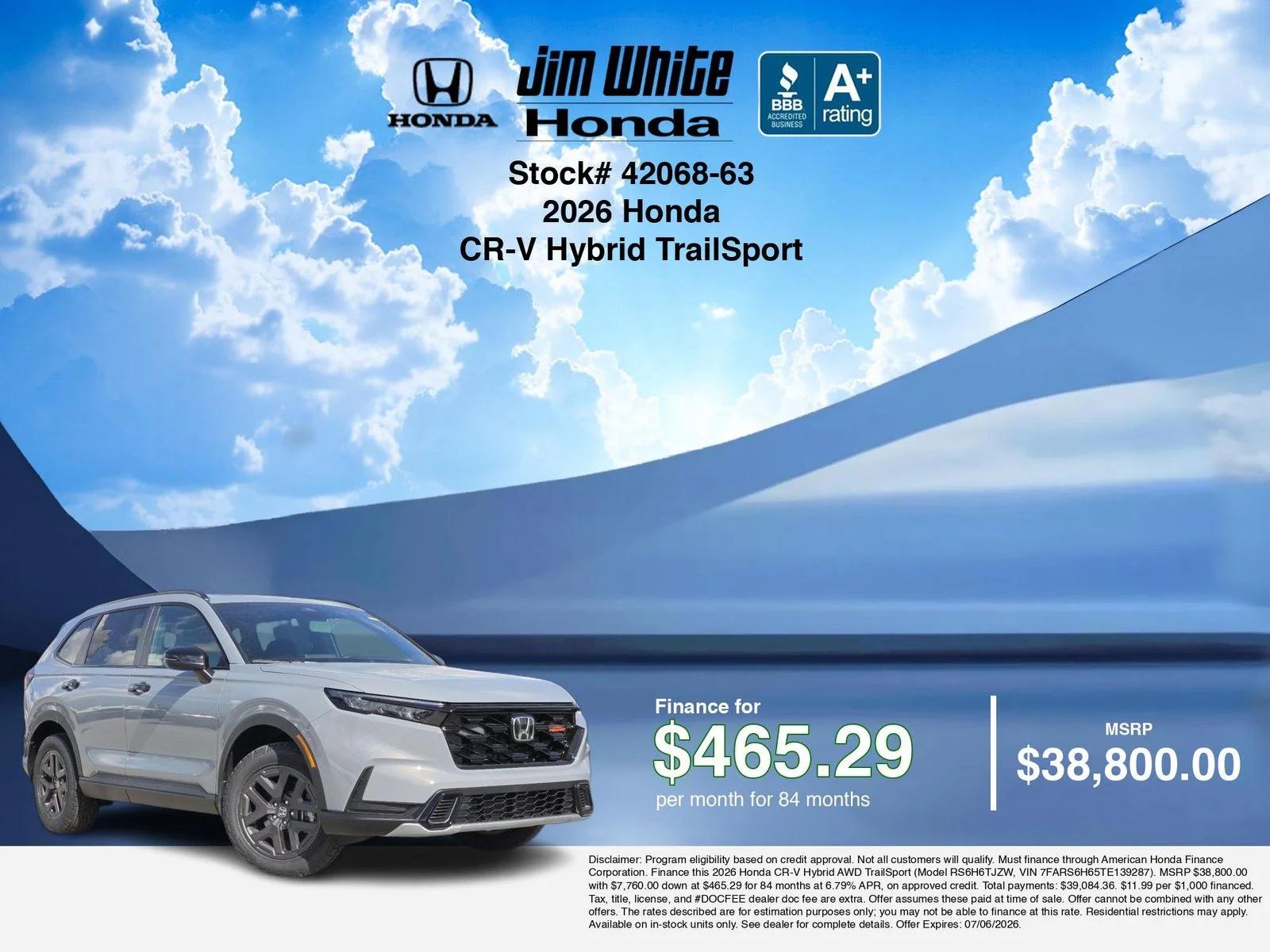 New 2026 Urban Gray Pearl Honda AWD TrailSport Hybrid image 7
