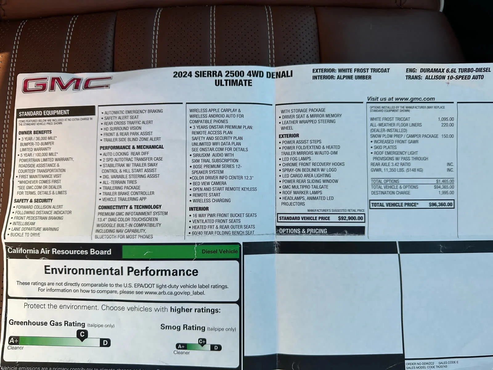 Used 2024 White Frost Tricoat GMC Denali Ultimate image 42