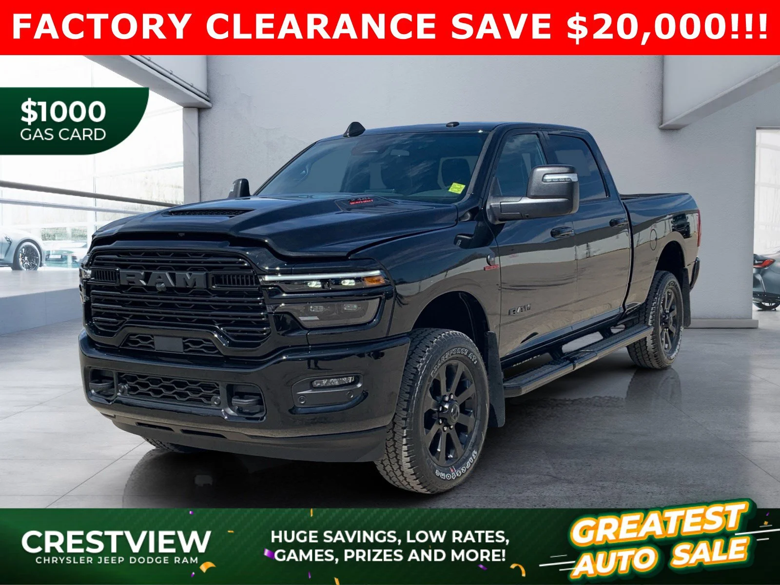 New 2026 Diamond Black Crystal Pearl Ram Laramie image 1