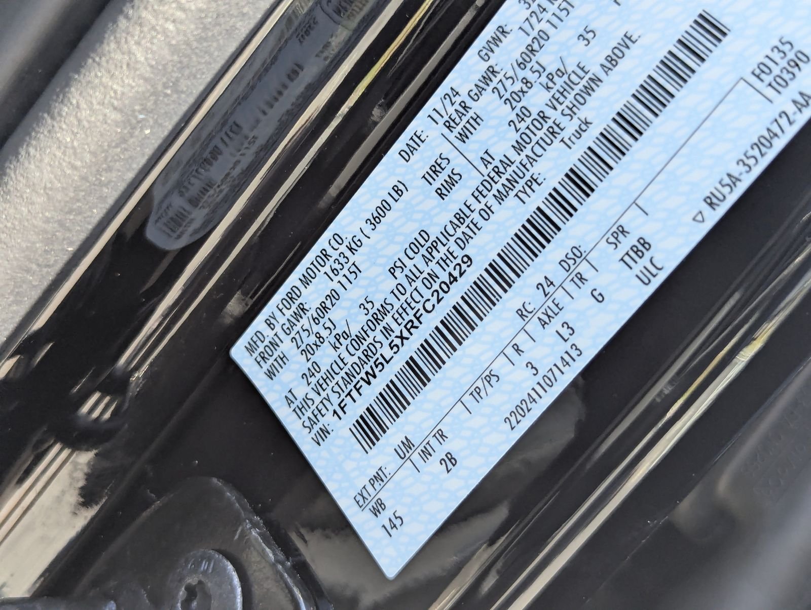 Certified Used 2024 Black Metallic Ford Lariat image 44