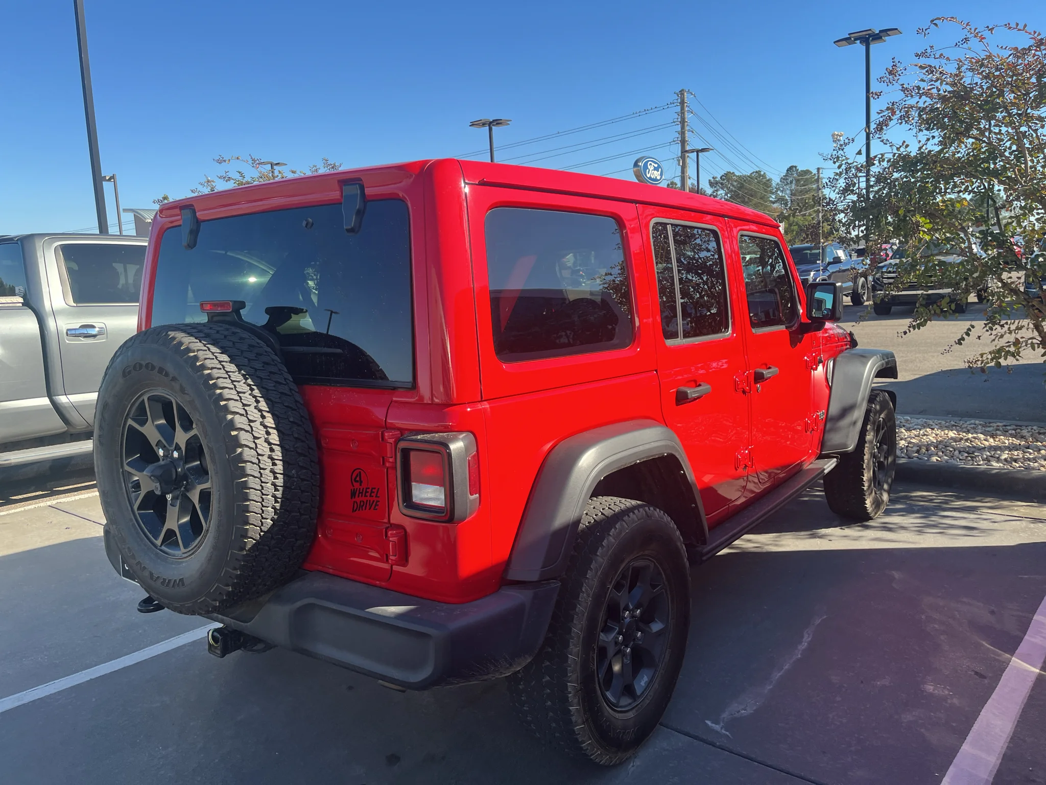 Used 2021 Firecracker Red Clearcoat Jeep Unlimited Willys image 4