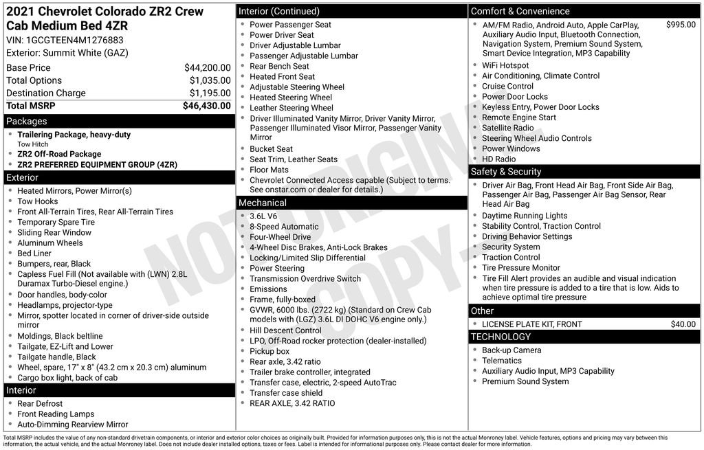 Used 2021 White Chevrolet ZR2 image 30