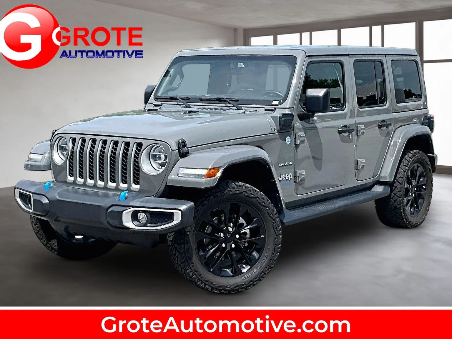 Used 2022 Gray Jeep Unlimited Sahara 4xe image 1