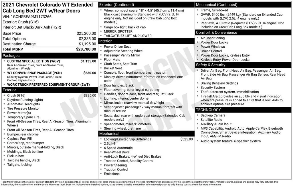 Used 2021 CRUSH Chevrolet 2WD Work Truck image 7