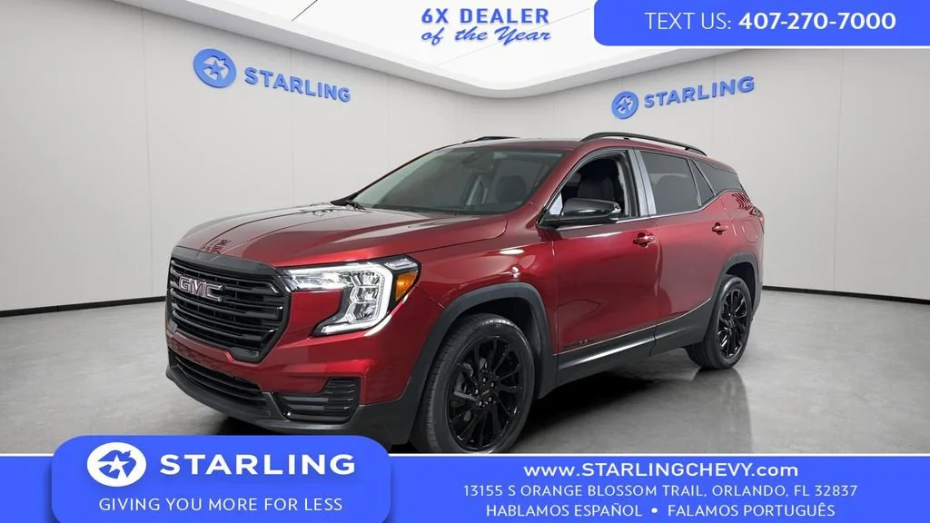 Certified Used 2023 Volcanic Red Tintcoat GMC SLE image 1