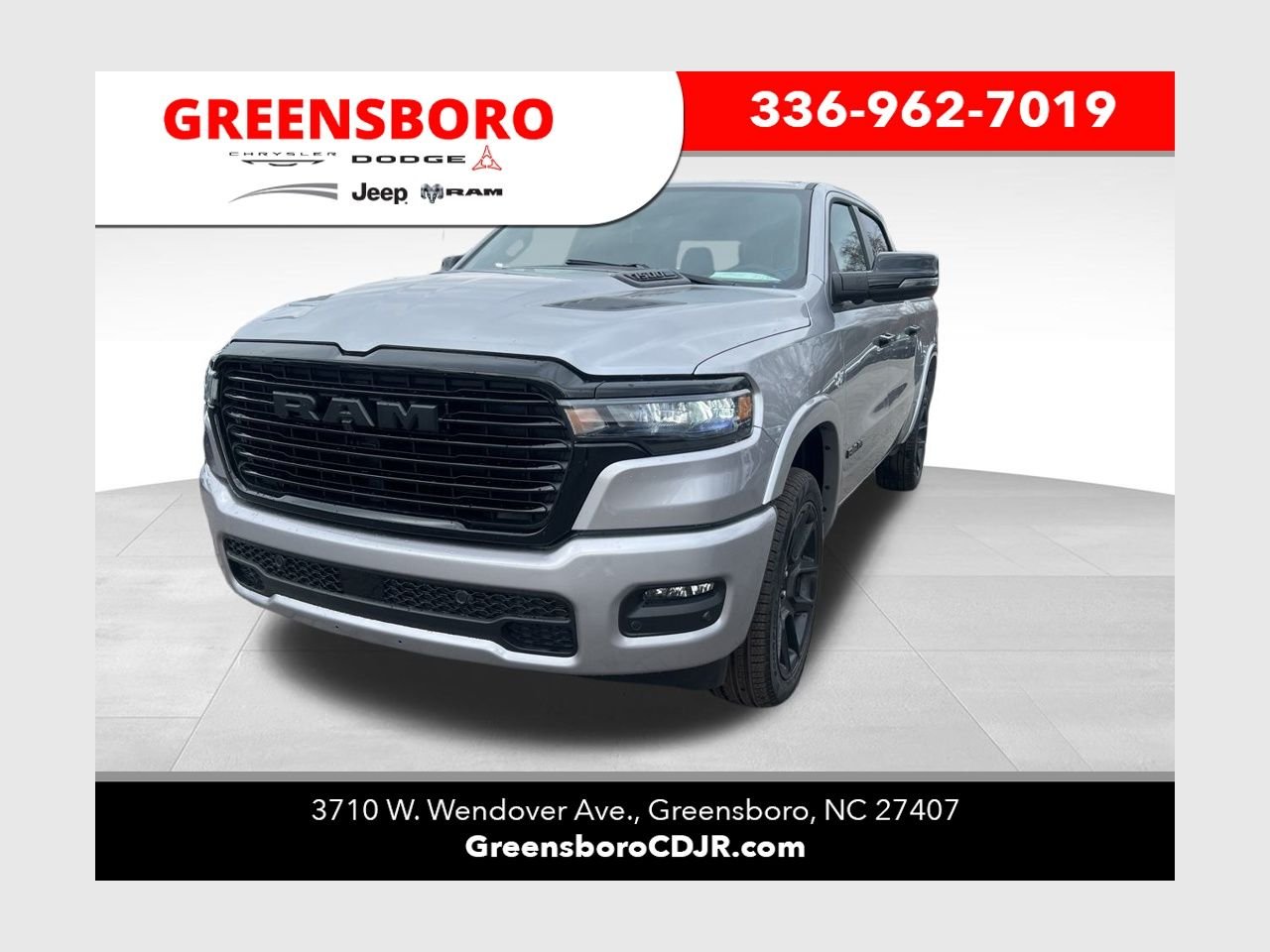 New 2026 Billet Silver Metallic Clear-Coat Exterior Paint RAM Laramie image 1