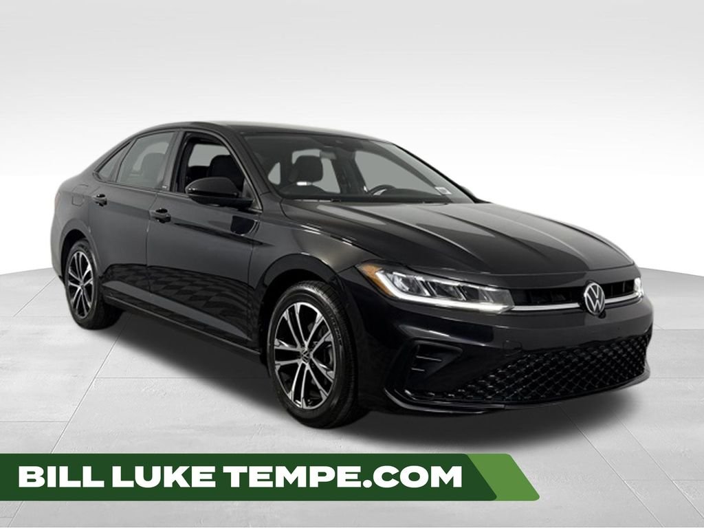 Used 2025 Deep Black Pearl Volkswagen 1.5T Sport image 1
