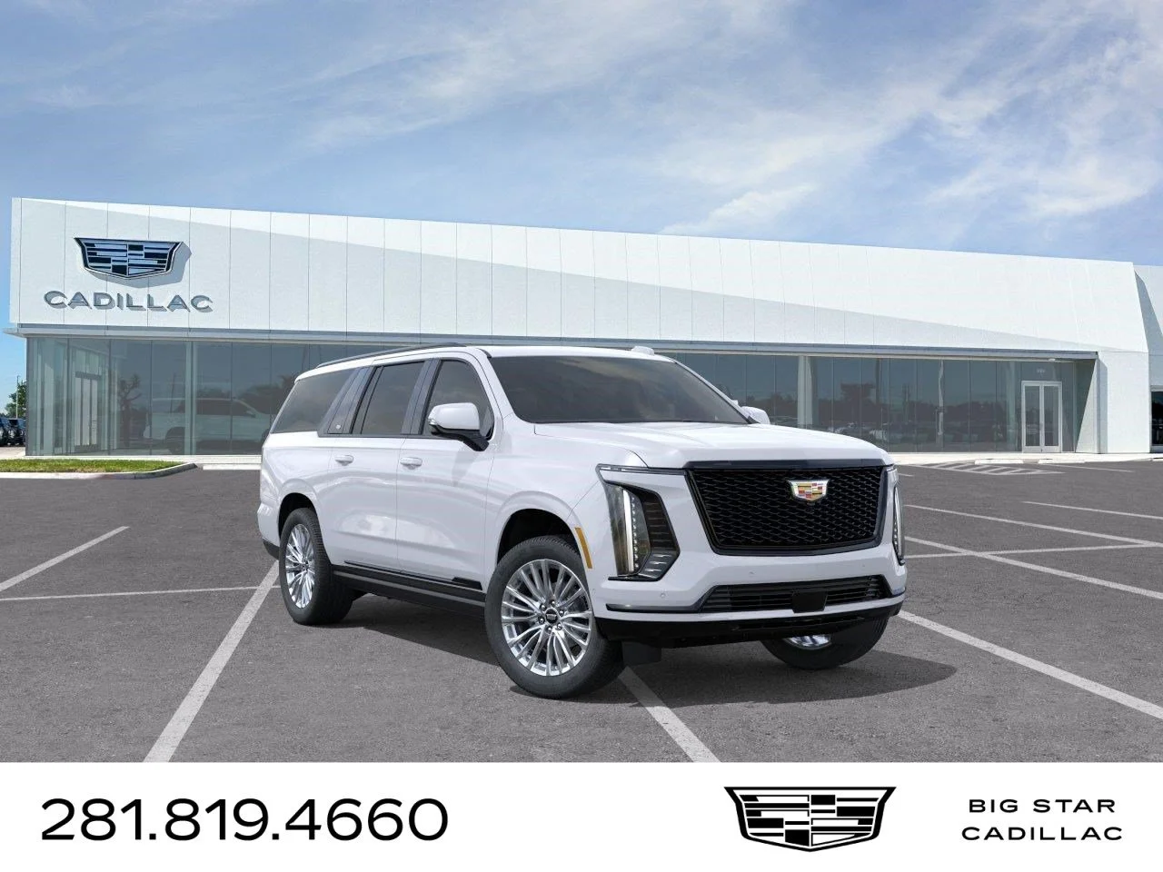 New 2026 Vibrant White Tricoat Cadillac Platinum Sport image 1