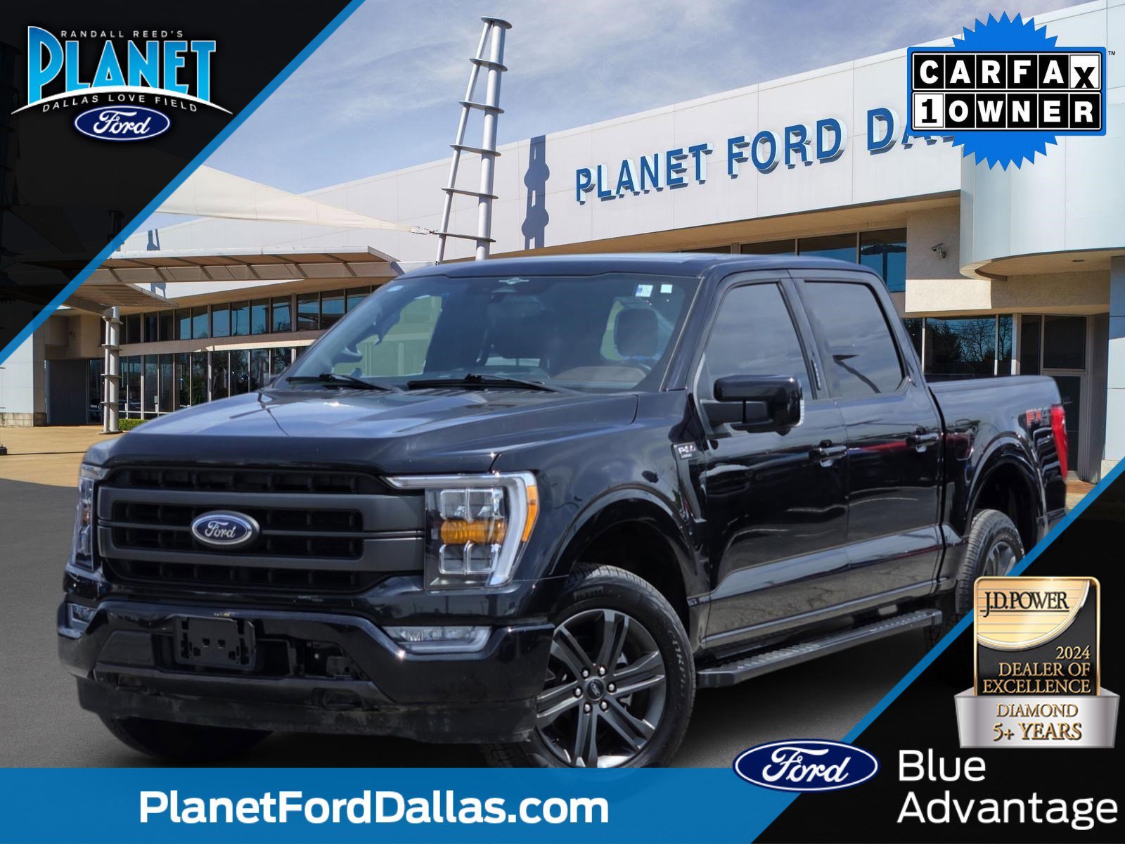 Certified Used 2023 Black Metallic Ford Lariat image 1