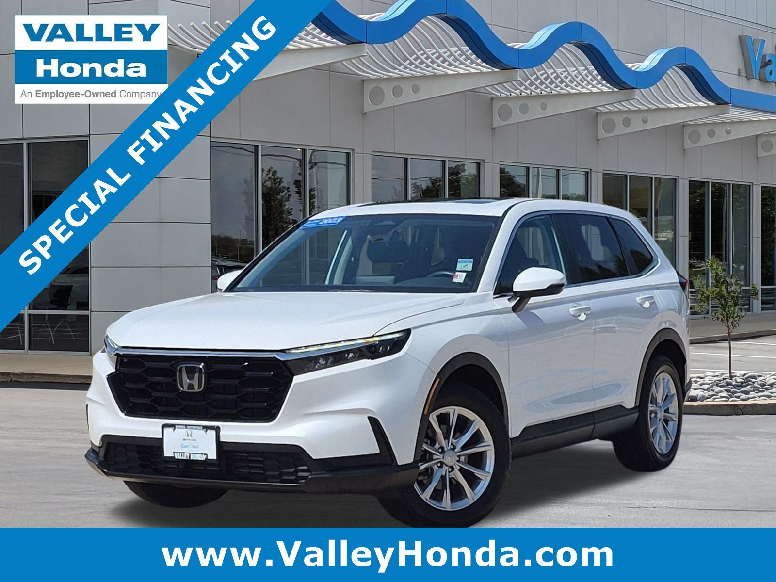 Certified Used 2023 Platinum White Pearl Honda EX AWD image 1