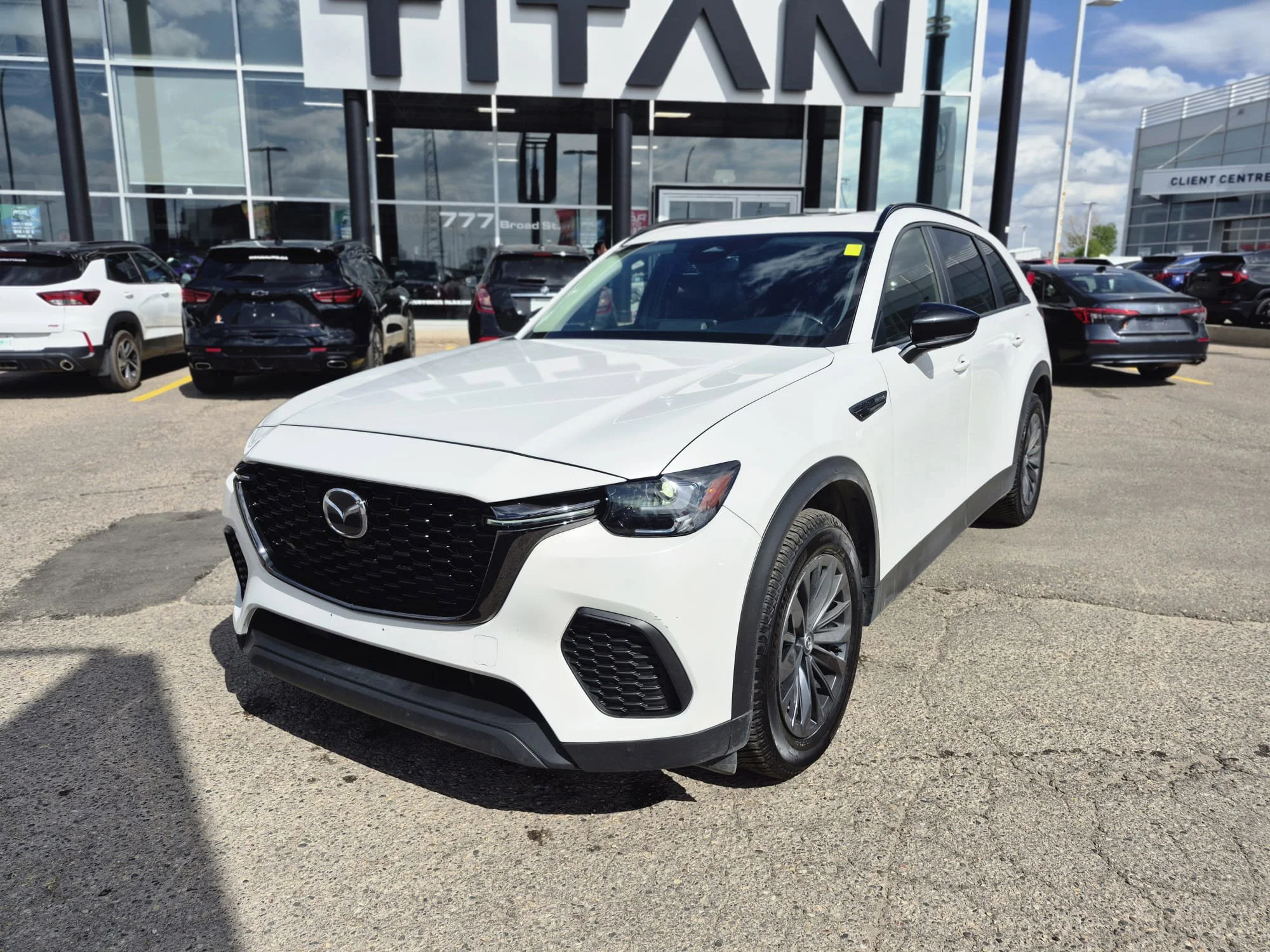Certified Used 2025 Rhodium White Metallic Mazda GS-L AWD*Adaptive Cruise | Htd Leather | Sunroof | Htd Wheel | Blind Spot Detection | Park Assist image 3