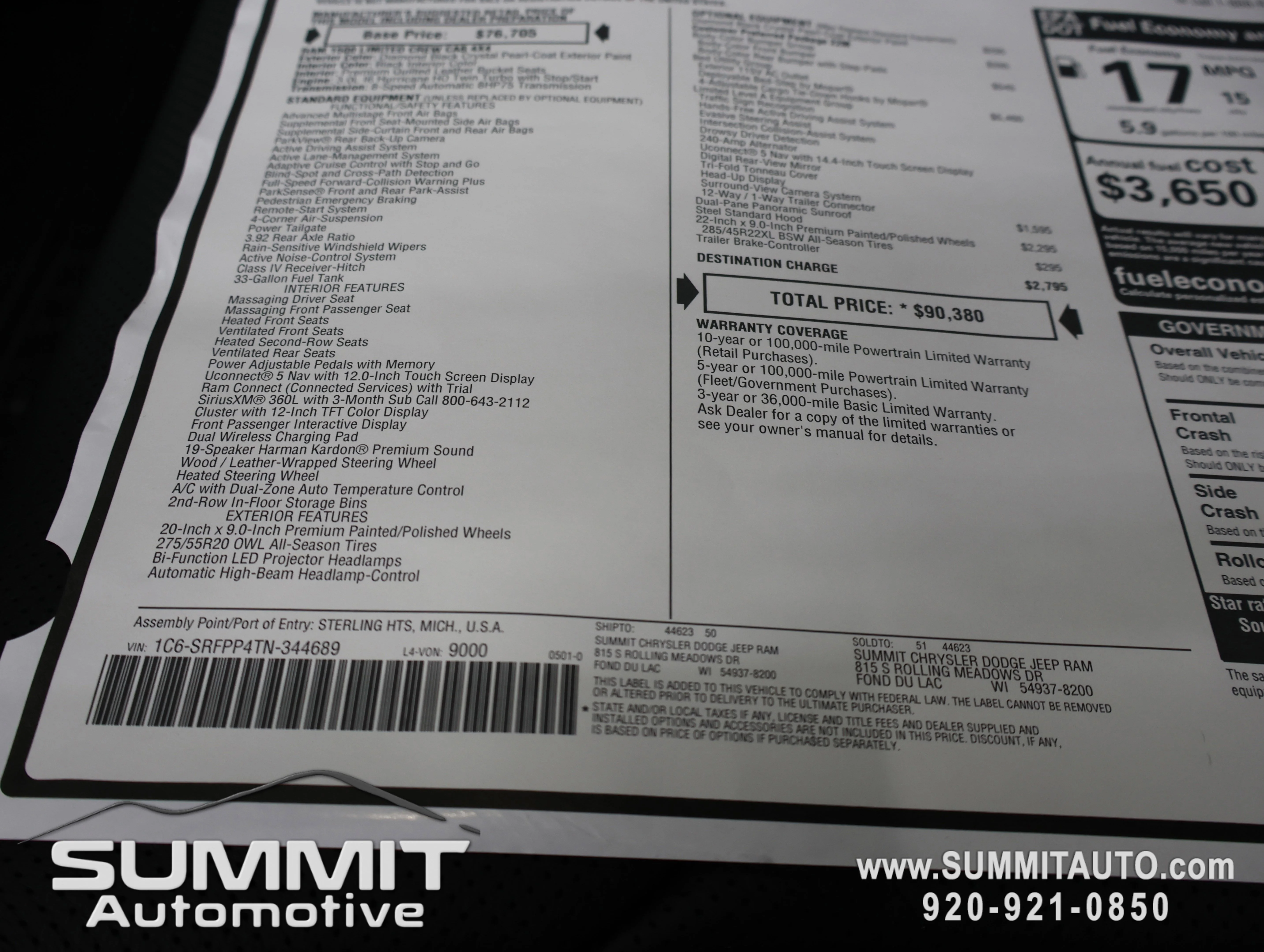New 2026 Diamond Black Crystal Pearl-Coat Exterior Paint RAM Limited image 46