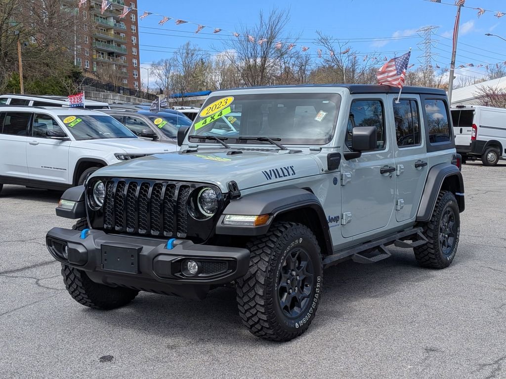 Used 2023 Jeep Wrangler 4xe Willys 4XE with VIN 1C4JJXN61PW690307 for sale in Yonkers, NY