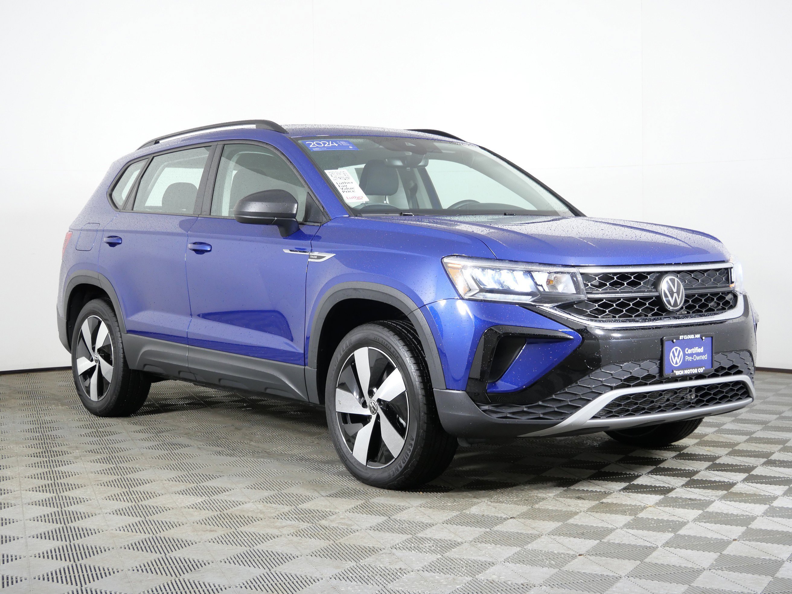 Certified 2024 Volkswagen Taos S with VIN 3VV8X7B22RM121999 for sale in St. Cloud, Minnesota