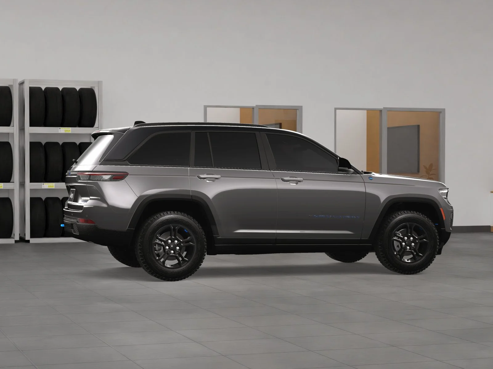 New 2024 Baltic Gray Metallic Clear-Coat Exterior Paint Jeep Trailhawk 4xe image 36