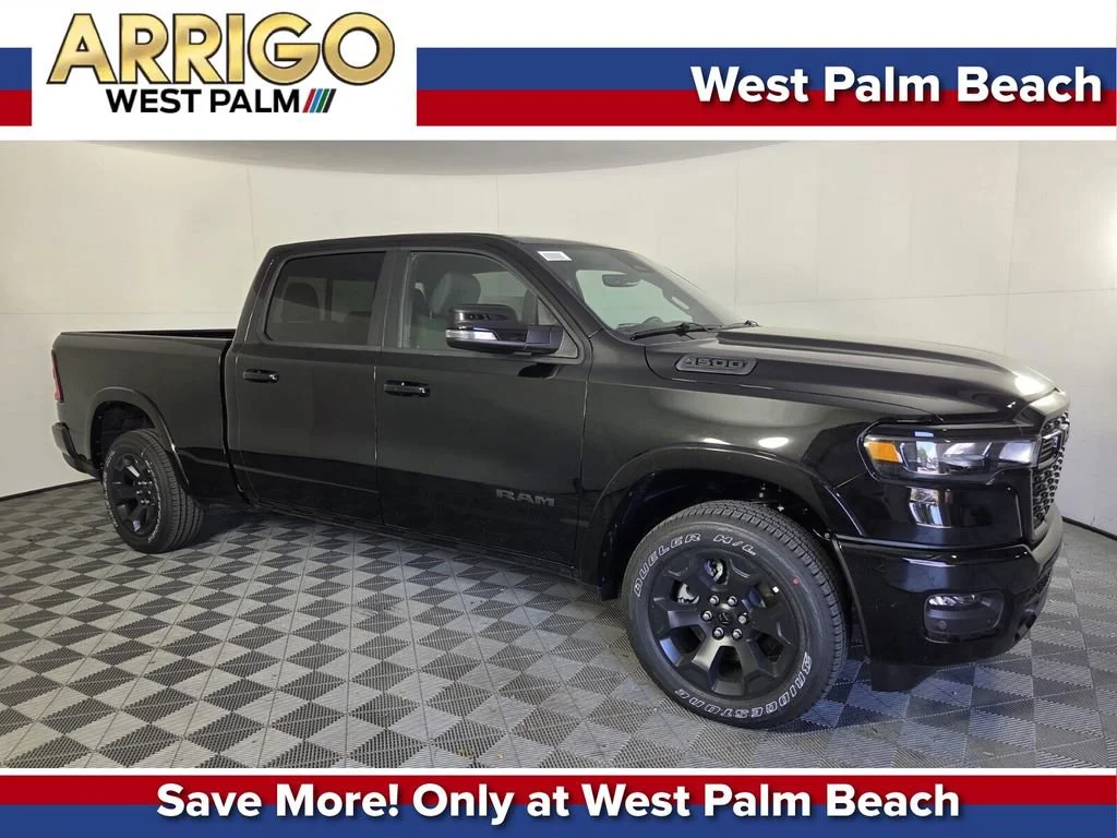 New 2026 Diamond Black Crystal Pearl-Coat Exterior Paint RAM Big Horn image 1