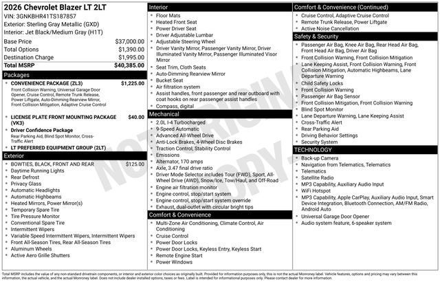 New 2026 Sterling Gray Metallic Chevrolet 2LT image 26