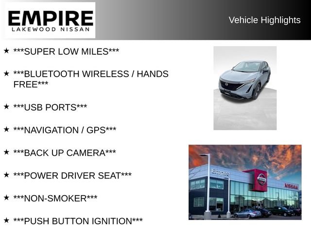 Used 2024 Nissan ARIYA Engage+ with VIN JN1DF0BB3RM734302 for sale in Lakewood, CO