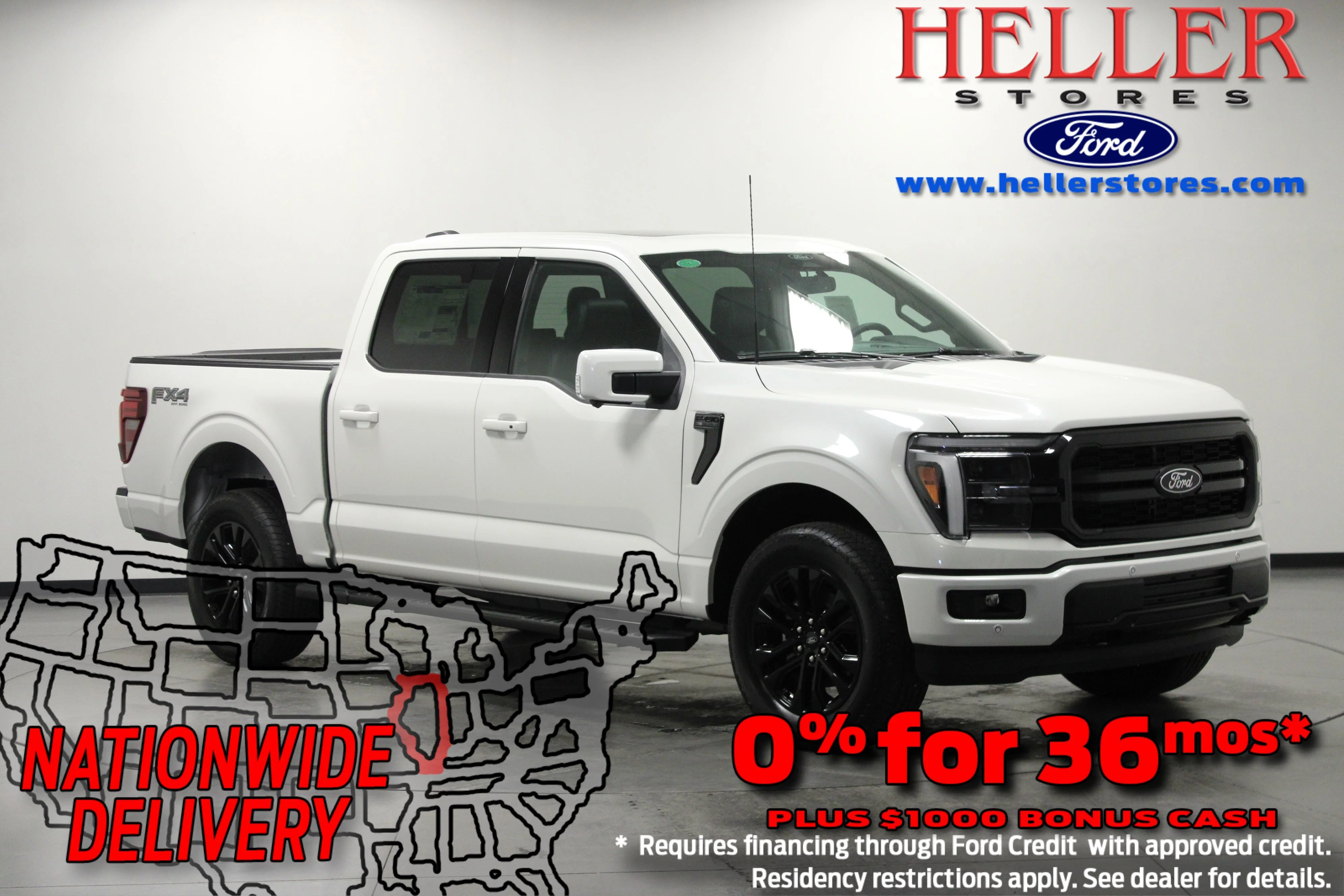 New 2026 Star White Metallic Tri-Coat Ford Lariat® image 1