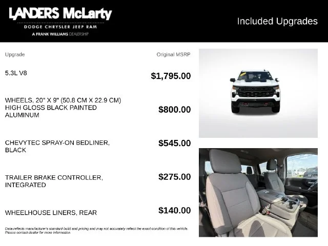 Used 2024 White Chevrolet Custom Trail Boss image 15