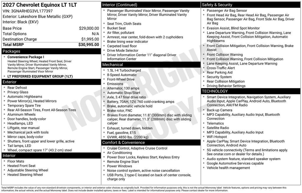 2027 Chevrolet Equinox LT - Photo 26
