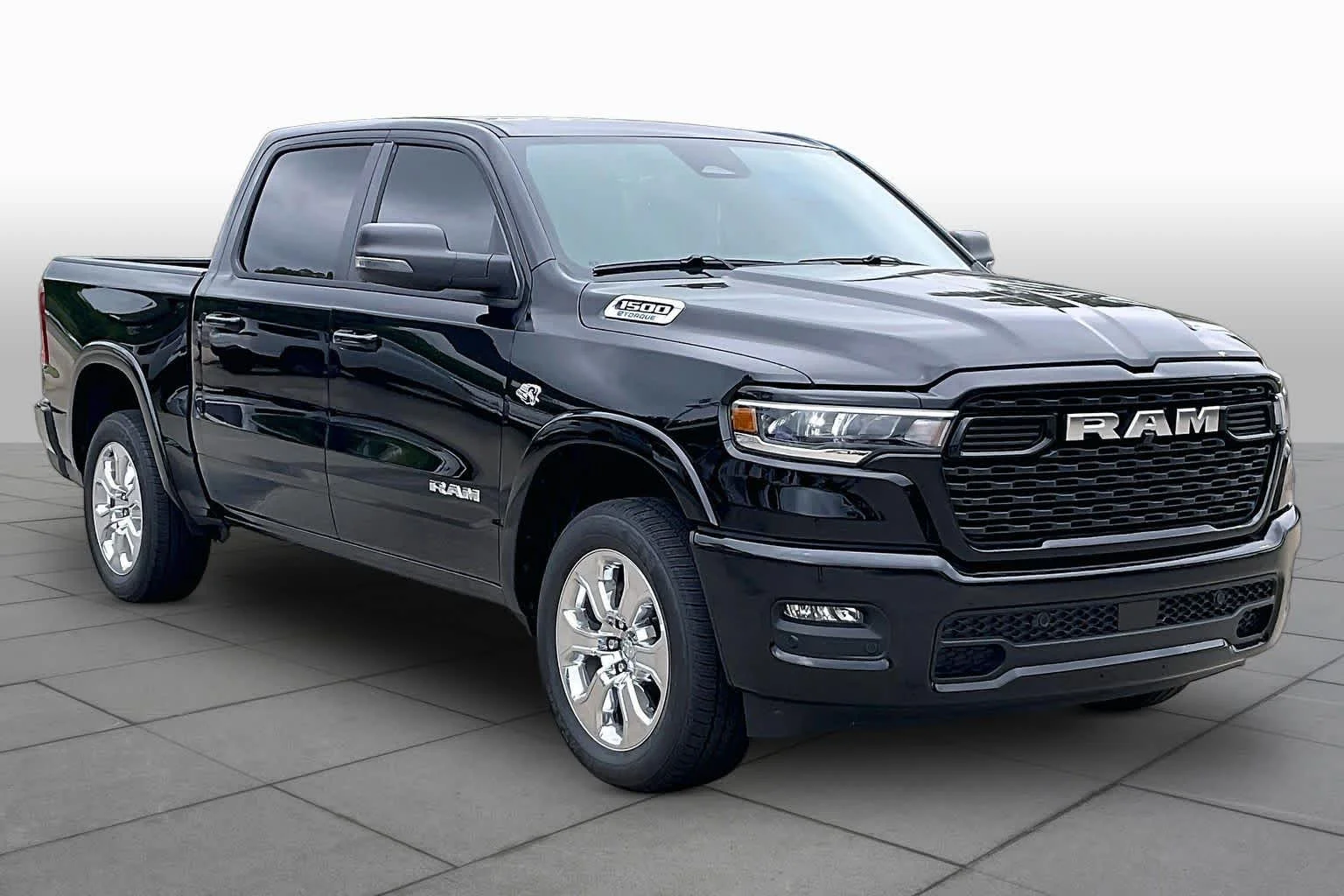New 2026 Diamond Black Crystal Pearl-Coat Exterior Paint RAM Big Horn image 2