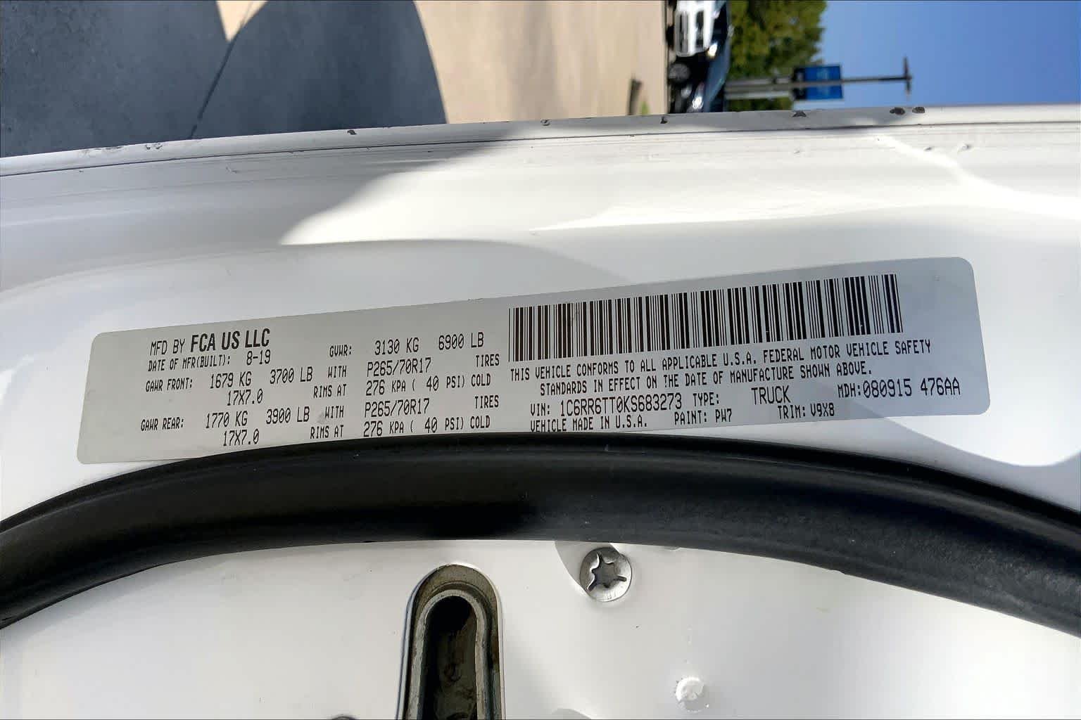 Used 2019 Bright White Clearcoat Ram SLT image 36